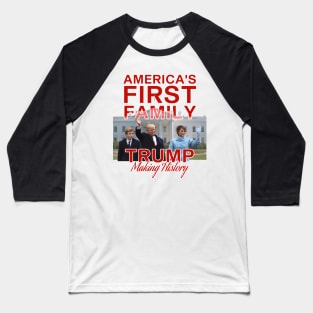 Vintage Style - America's First Family Trump Making History Presidential Inauguration Rap Tee Baseball T-Shirt